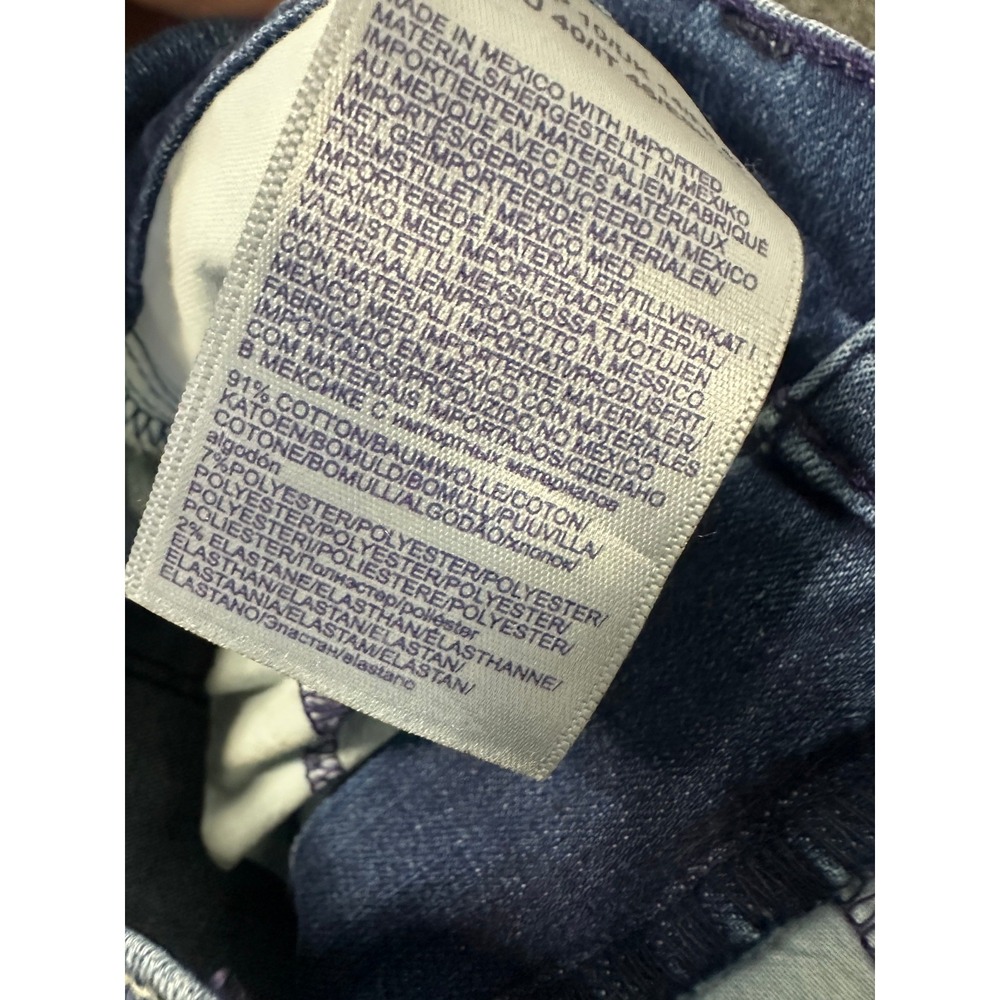 NYDJ Womens Jeans Dayla Wide Cuff Capri Blue Denim Medium Wash Mid Rise 10 - Picture 10 of 13